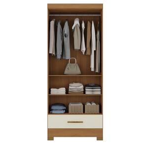 Guarda Roupa Roupeiro Multiuso Smart Versatile 1 Gaveta Sem Portas Cinamomo Off White - Rodial Móveis