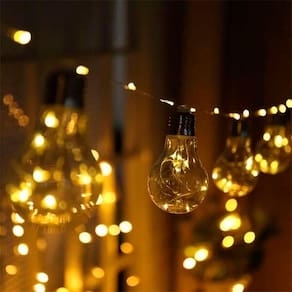 Fio De Fada Com 10 Lampadas De Led Pisca Usb E Pilha Branco Quente