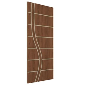 Kit 4 Portas De Madeira Frisada U.v 210cm X 80cm - R70ss Imbuia