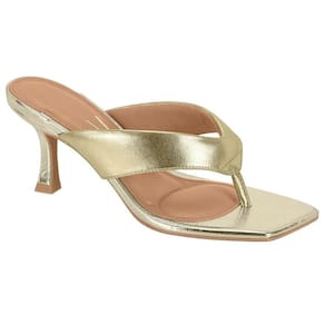 Tamanco Vizzano Salto Baixo Casual Feminino - Dourado