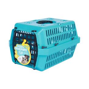 Caixa de Transporte P/ Cães Gato Porte N1 Azul Alvorada