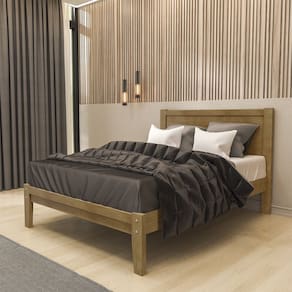 Cama Casal Queen 1,60 Linha Prata Madeira Maciça 2809FN Freijó Finestra