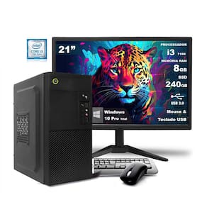 Computador Completo On Corp I3 8GB RAM 240GB SSD Win10 Monitor 21