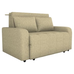 Sofa Cama 2 Lugares 138 cm Amora Linho Vancouver Palha Milani Store