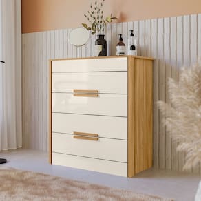 Cômoda Dhara Organizadora Roupa Para Quarto 4 Gavetas