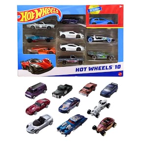 Kit Com 10 Carrinhos Hot Wheels Meninos Mattel 54886