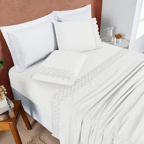 Jogo De Cama Nobless Queen 04 Peças - Off White