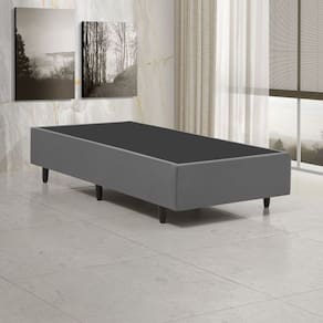 Base Box Solteiro Estofada Madeira Reforçada P/ Colchão 88x188
