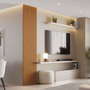Kit 4 Placas de Painel Ripado Tóquio 250cm X 58cm X 3,3mm rende 5,8m² - Ecorevest Freijó