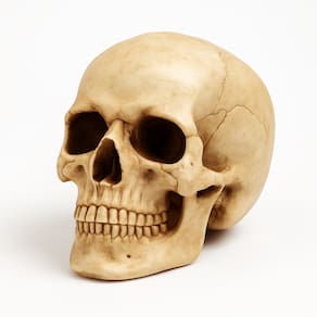 Enfeite Decorativo Cabeça Crânio Caveira Realista Pequeno 7CM Presente Halloween Anatomia Óssea