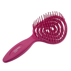 Escova de Cabelo Desembaraçadora Dompel Pirulito Rosa