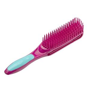 Escova de Cabelo para Cabelos Cacheados Desembaraçadora Dompel Caracol Rosa