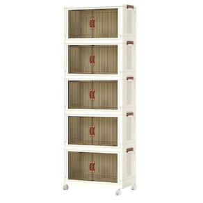 Armario Organizador 5 Andares Dobravel Porta Objetos Roupa Acessorio Deocraçao