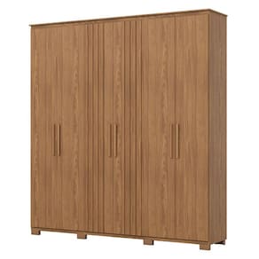 Guarda Roupa Casal Ávila 6 Portas 4 Gavetas com Pés Nature Fosco - Henn