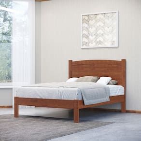 Cama Casal 1,40 Linha Bronze em Madeira Maciça 1149TN Imbuia Finestra
