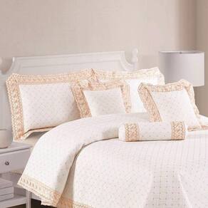 Kit Cobre Leito Royale Casal Padrão 06 Peças - Off White