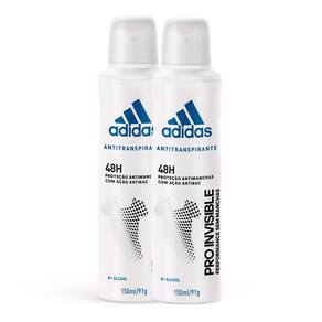 Kit 2 Desodorante PRO Invisible Aerosol Antitranspirante Feminino 48h 150ml