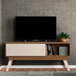 Rack Bancada Frizz 1.5 Naturalle/Off White - Madetec Móveis