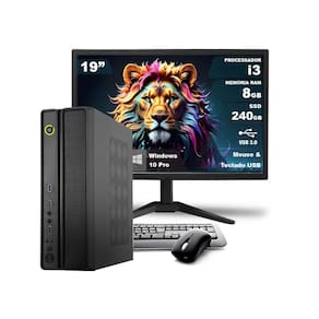 Computador Completo On SLIM I3 8GB 240GB SSD Win10 Monitor 19