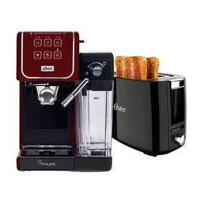 Kit Cafeteira Primalatte Touch Red E Torradeira Oster 110V