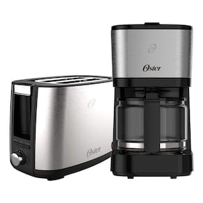 Kit Inox Cafeteira 0,75L E Torradeira Oster 110V