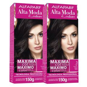 Kit 2X Tintura Creme Altamoda Alfaparf Caffe 3