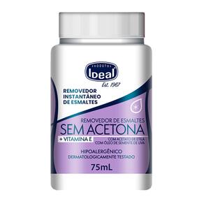 Removedor de Esmaltes Instantâneo Ideal Sem Acetona com 75ml