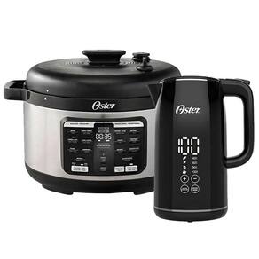 Kit Panela De Pressão Elétrica 5,7L E Chaleira Digital Oster 1,7L 220V