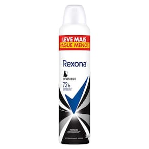 Desodorante Antitranspirante Aerosol Feminino Rexona Invisible 72 horas 250ml Leve Mais Pague Menos