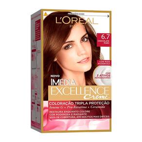 Tintura Creme Imédia Excellence L`oréal Chocolate Puro 6.7 Kit