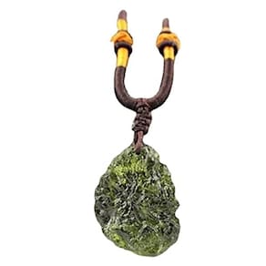 Colar UNGUGU Moldavite Crystal Meteorite Silver Pingente