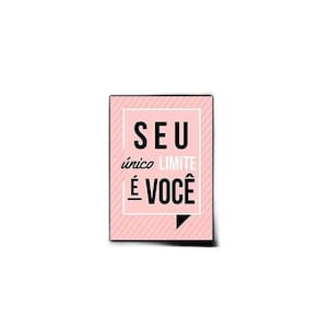Quadro Seu Único Limite É Você 33X24Cm - Vidro Moldura Preta