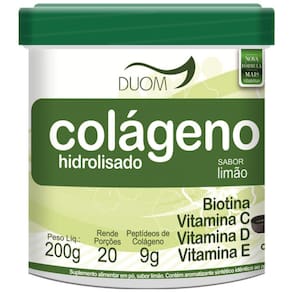 Colágeno Hidrolisado Peptídeos E Vitaminas Sabor Limão Duom