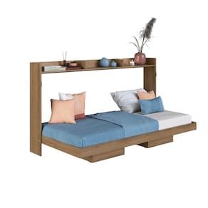 Cama Articulada Solteiro Horizontal com 2 Nichos 1 Prateleira CH1080 80cm - Art In Móveis