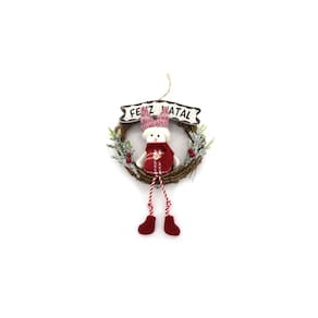 Enfeite de Natal Le Boneco Fofis com Aro 31x21cm