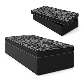 Cama Box Solteiro + Colchão Espuma D20 - Courino Preto
