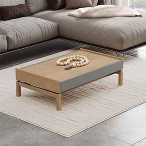 Mesa de Centro Barcelona Madeira Maciça e MDF 2151VZ Oak Ferrolack Finestra