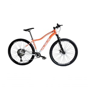 Bicicleta Aro 29 Ksx Sd7 Feminina 12v Garfo Com Trava K7 11/50 Freios Hidráulicos Kit 1x12 - Laranja/branco Tam. 15