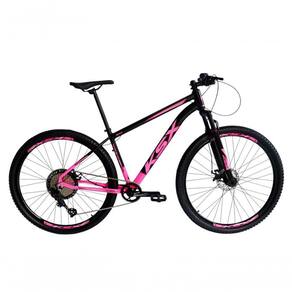 Bicicleta Aro 29 Ksx Sd7 12v Garfo Com Trava K7 11/50 Freios Hidráulicos Kit 1x12 - Rosa/preto Tam. 19