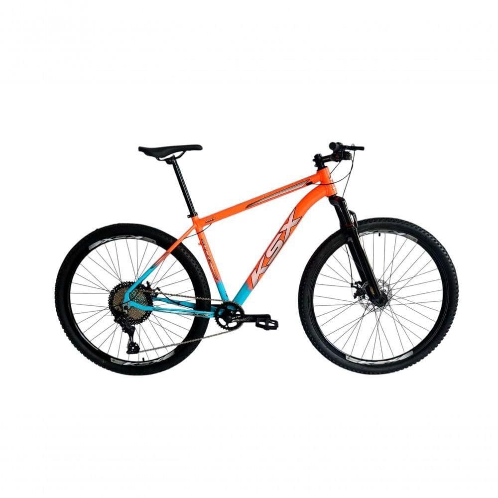 Bicicleta Aro 29 Ksx Sd7 12v Garfo Com Trava K7 11/50 Freios Hidráulicos Kit 1x12 - Laranja/azul Tam. 17