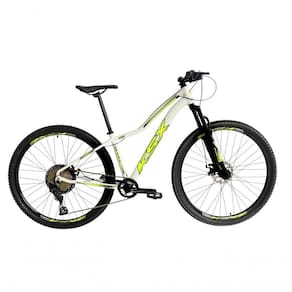 Bicicleta Aro 29 Ksx Sd7 Feminina 12v Garfo Com Trava K7 11/50 Freios Hidráulicos Kit 1x12 - Branco/amarelo Tam. 15