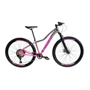 Bicicleta Aro 29 Ksx Sd7 Feminina 12v Garfo Com Trava K7 11/50 Freios Hidráulicos Kit 1x12 - Rosa/grafite Tam. 15