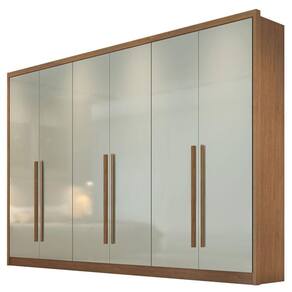 Guarda Roupa Casal Livorno 6 Portas 6 Gavetas Cumaru 25 Fendi - Novo Horizonte