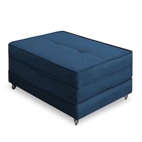 Pufe Cama Solteiro Dobrável Com Rodízios Due Decor