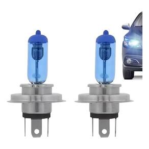 Par Lâmpadas Super Branca H4 8500k 12v 60/55w Efeito Xênon