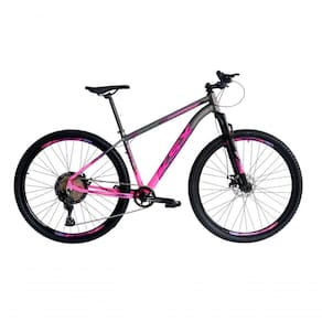 Bicicleta Aro 29 Ksx Sd7 12v Garfo Com Trava K7 11/50 Freios Hidráulicos Kit 1x12 - Rosa/grafite Tam. 17