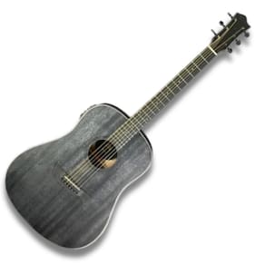 Violão Aço Elétrico Folk No Cutaway Eq Tbw100 Bk Wood Fosco