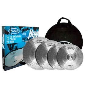 Kit Set Pratos Bateria Sahab Hero 14 16 20 com Bag