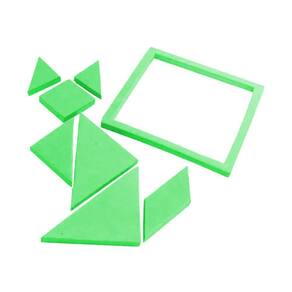 Brinquedo Pedagógico Eva Tangaram 7pcs Verde 5718 - Evamax