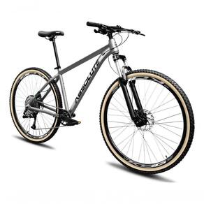 Bicicleta Aro 29 Absolute Nero 5 Aluminio 12v Garfo C/trava K7 Freios Hidráulicos Kit 1x12 Pneu C/faixa - Cinza Tam.21